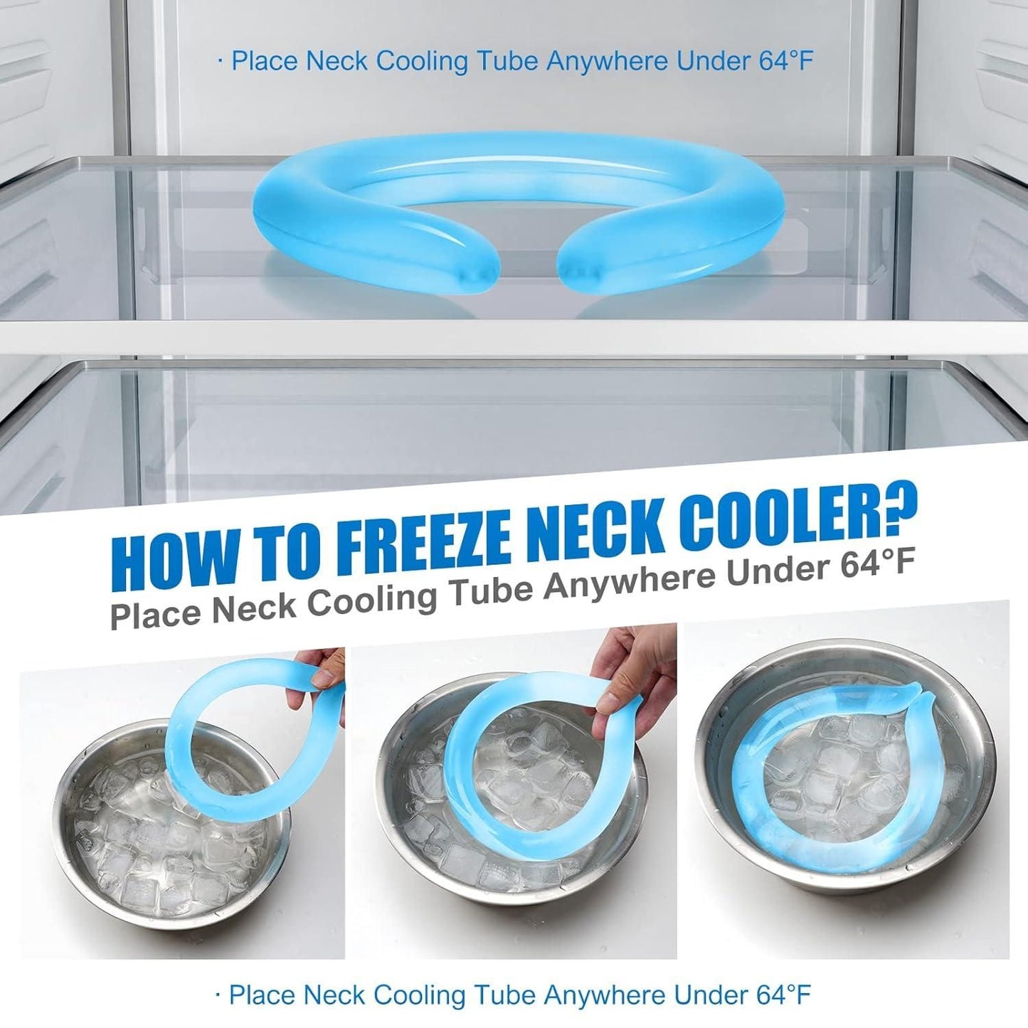 Reusable Neck Cooling Tube Wrap | Instant Chill Relief for Summer Heat & Outdoor Use
