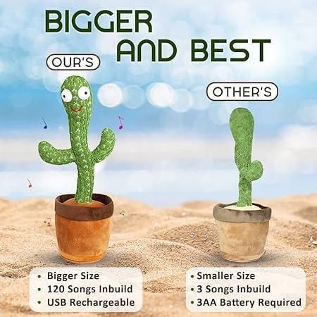 🌵 LED Musical Dancing & Talking Cactus Toy | Fun Interactive Gift for Kids