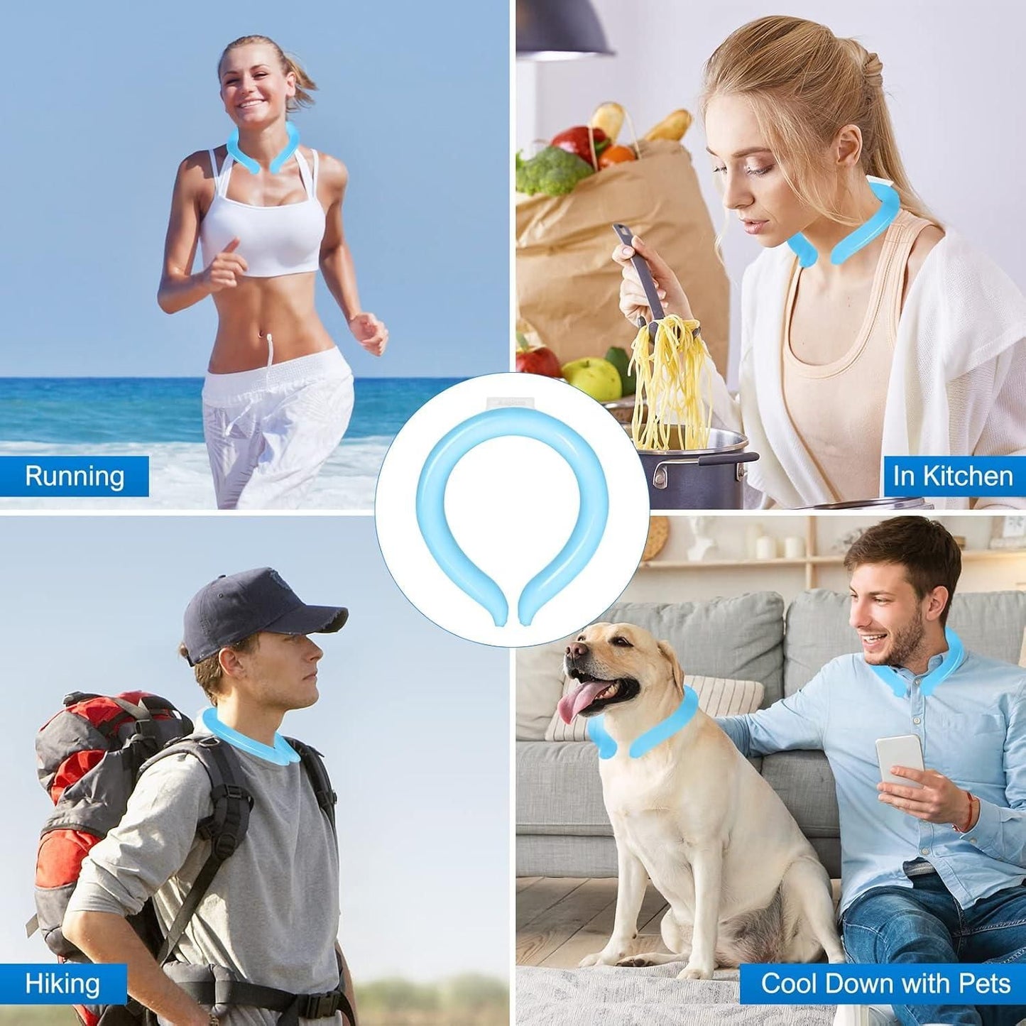 Reusable Neck Cooling Tube Wrap | Instant Chill Relief for Summer Heat & Outdoor Use