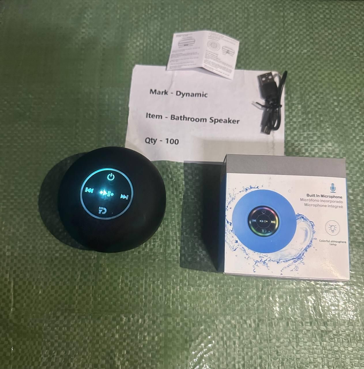 Portable Waterproof Speaker with Suction – Perfect for Shower or Travel!