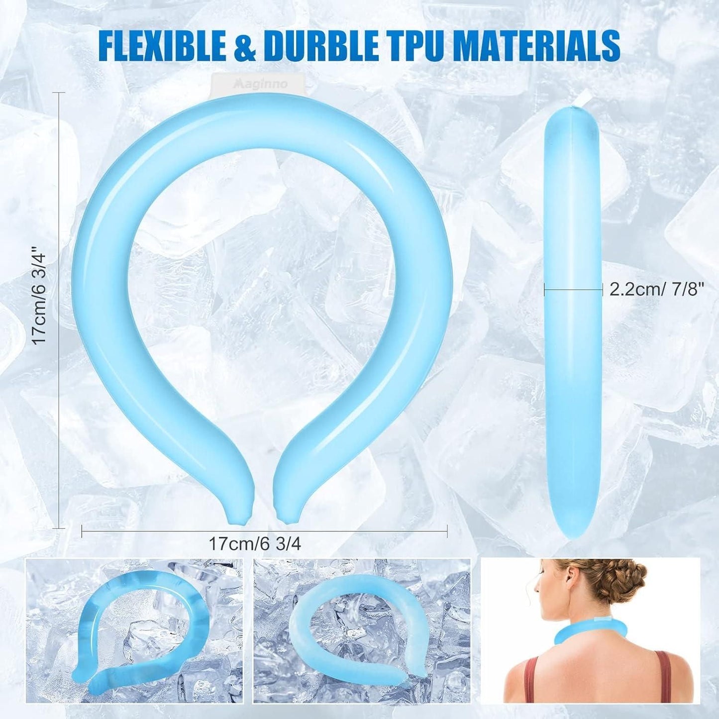 Reusable Neck Cooling Tube Wrap | Instant Chill Relief for Summer Heat & Outdoor Use