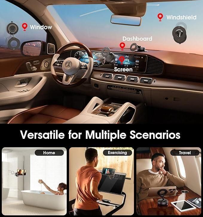 SuctionSpin™ 360 Mount - Vacuum Suction Magnetic Phone Mount