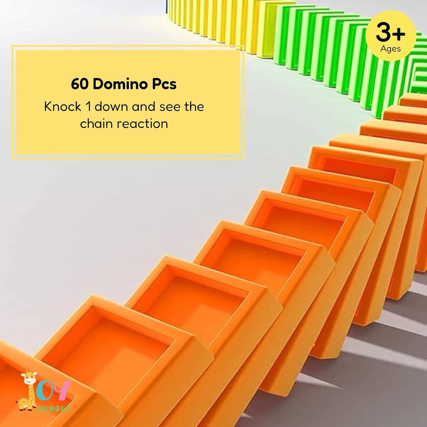 Train Domino Set for Kids – Automatic Line-Up with Sound Effects | BPA-Free