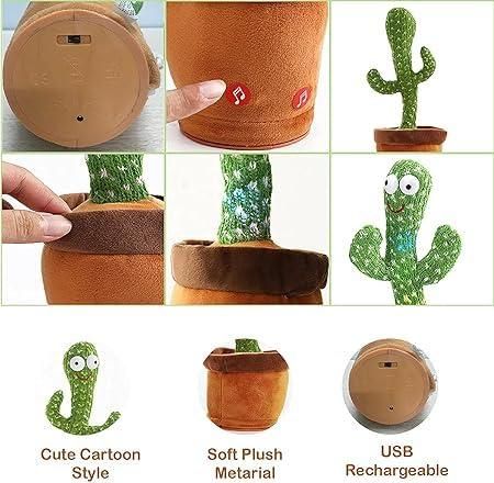 🌵 LED Musical Dancing & Talking Cactus Toy | Fun Interactive Gift for Kids