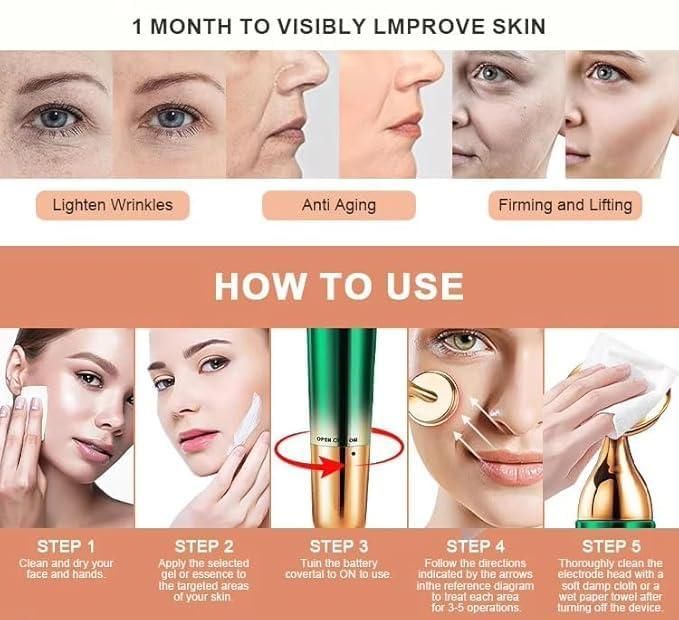 3-in-1 Face, Neck & Eye Massager | Deep Cleansing, Skin Lifting & Brightening Tool