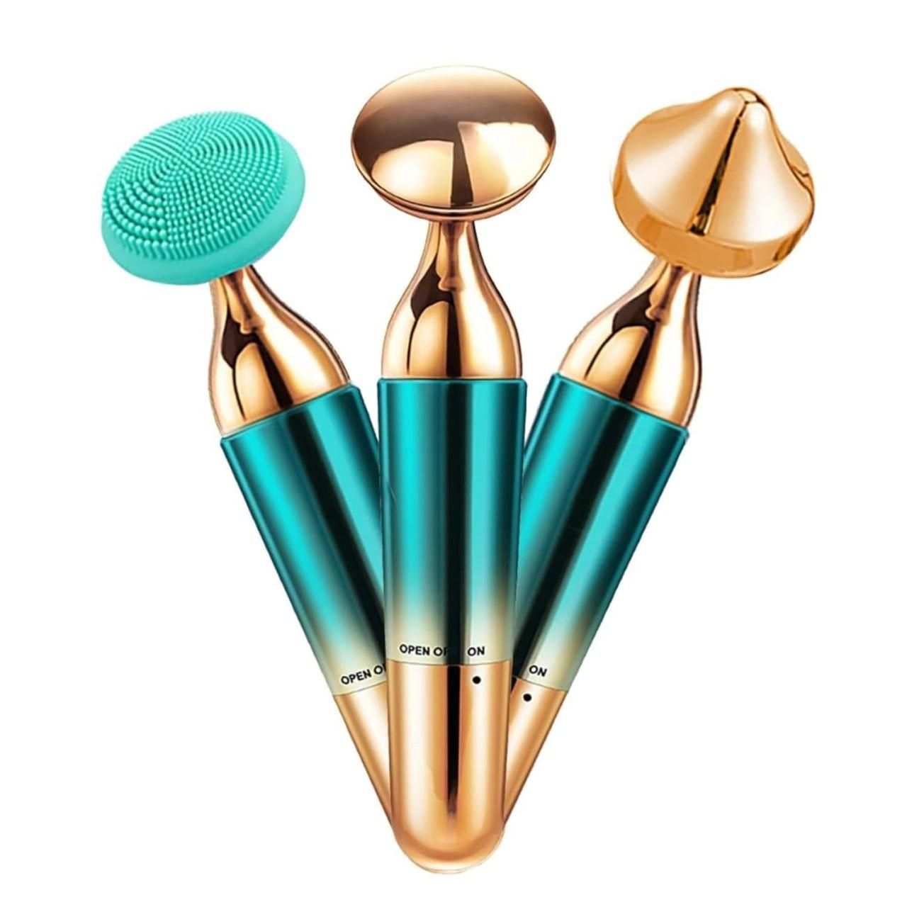 3-in-1 Face, Neck & Eye Massager | Deep Cleansing, Skin Lifting & Brightening Tool
