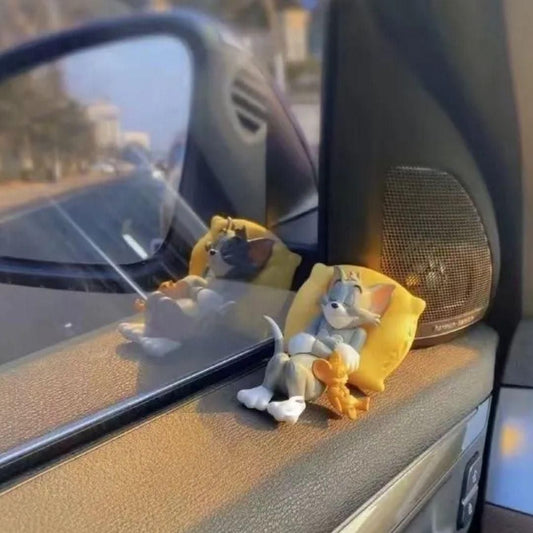 💤 Tom & Jerry Sleeping Figurine – Cute Car Interior Accessory