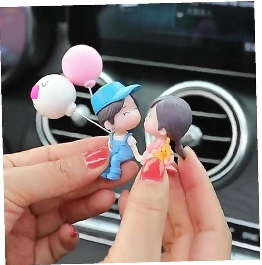 💑 Cute Cartoon Couple Car Dashboard Decor