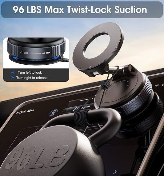 SuctionSpin™ 360 Mount - Vacuum Suction Magnetic Phone Mount