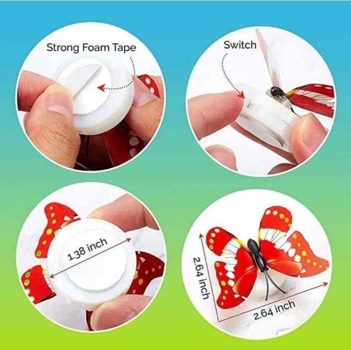 🦋 3D Butterfly LED Wall Lights (Pack of 3) | Glowing Décor for Bedroom & Living Room