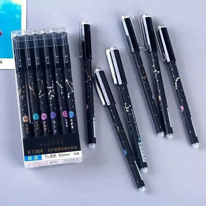 🖊️ Beautiful Erasable Gel Pen Set – Pack of 6