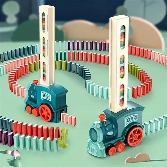 Train Domino Set for Kids – Automatic Line-Up with Sound Effects | BPA-Free