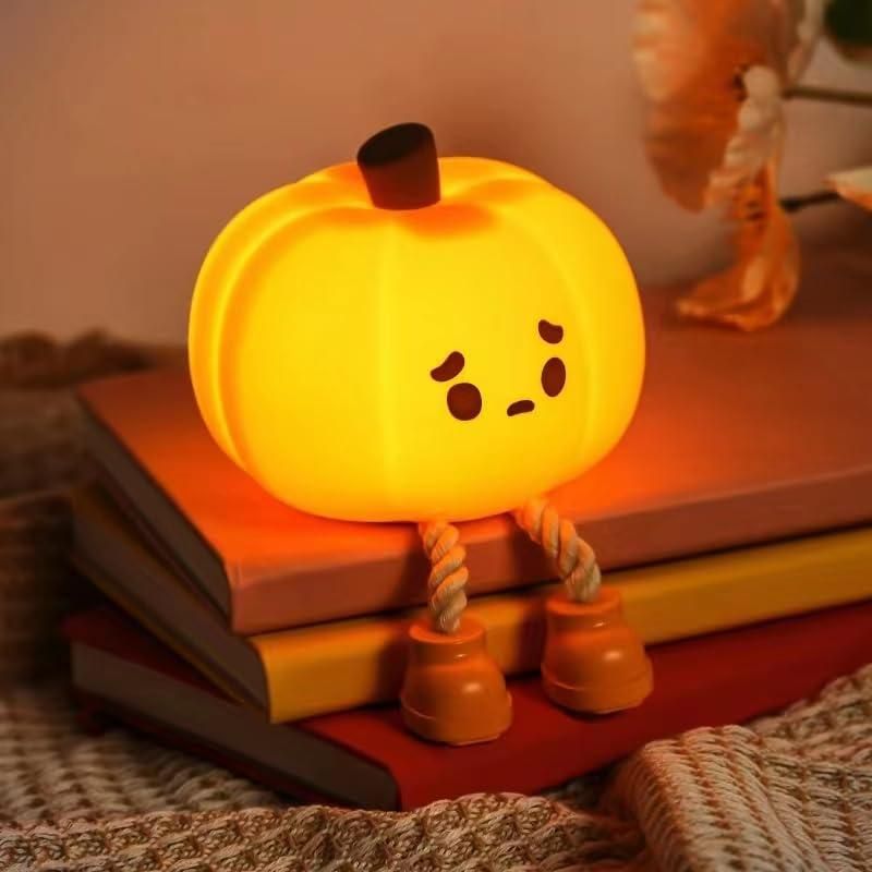 🎃 Sad Pumpkin Silicone Night Lamp – Cute, Soft & Mood-Lifting Glow!