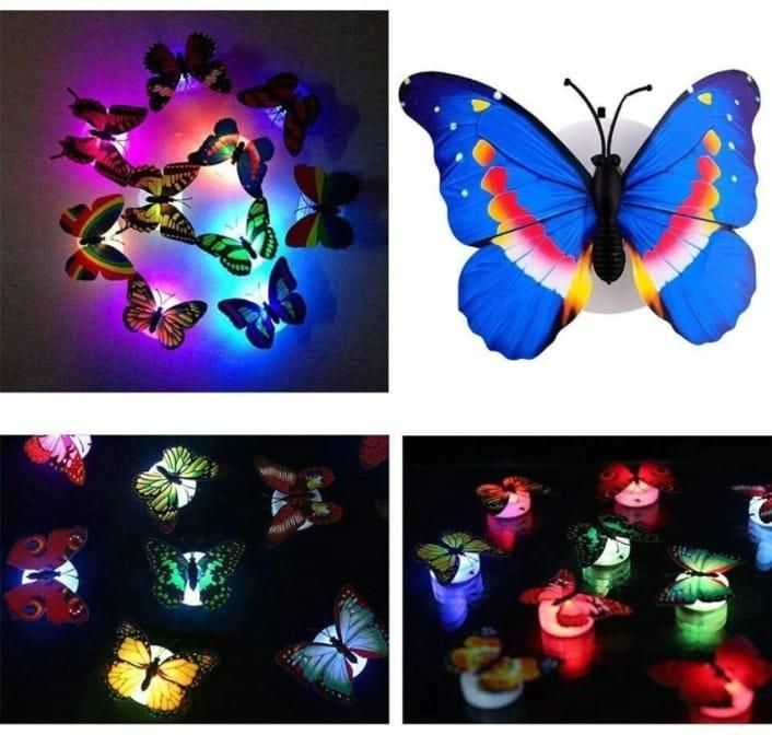 🦋 3D Butterfly LED Wall Lights (Pack of 3) | Glowing Décor for Bedroom & Living Room