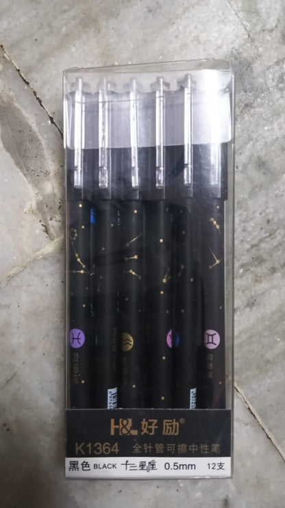 🖊️ Beautiful Erasable Gel Pen Set – Pack of 6