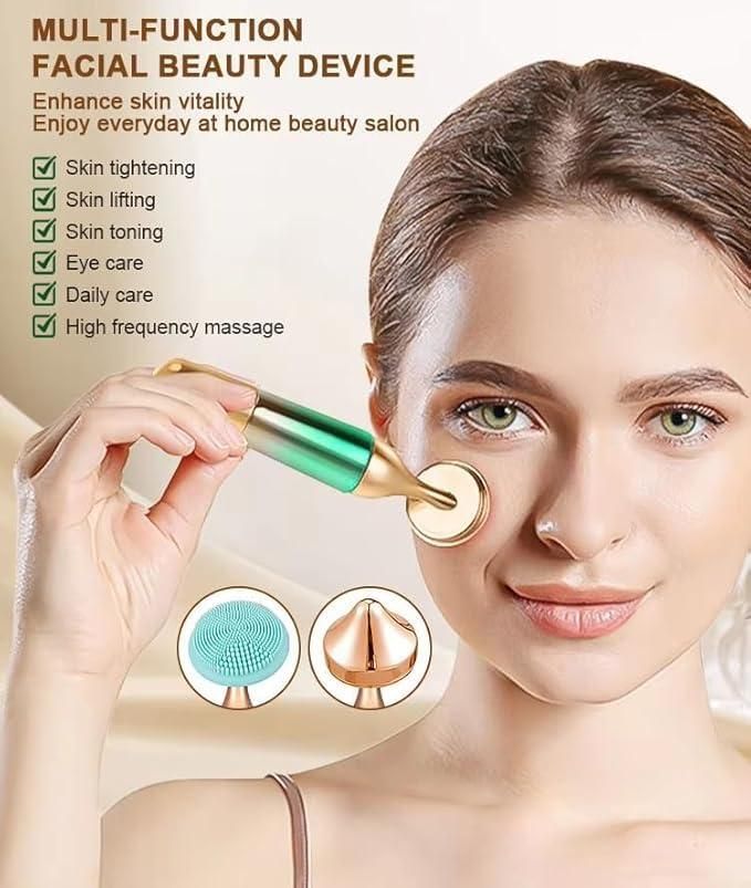 3-in-1 Face, Neck & Eye Massager | Deep Cleansing, Skin Lifting & Brightening Tool