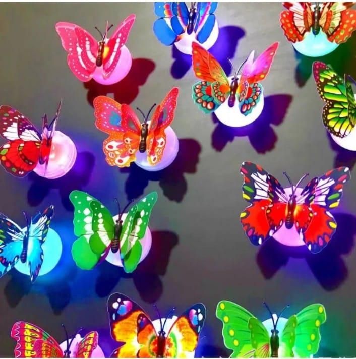 🦋 3D Butterfly LED Wall Lights (Pack of 3) | Glowing Décor for Bedroom & Living Room