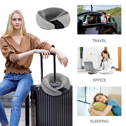 Travel Neck Pillow – Memory Foam, Compressible Comfort On-the-Go