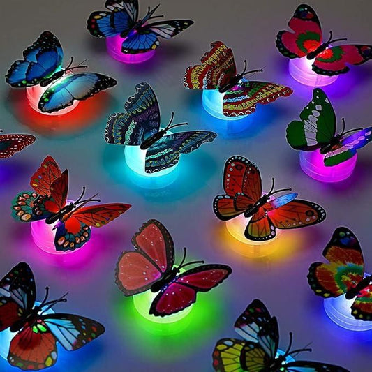 🦋 3D Butterfly LED Wall Lights (Pack of 3) | Glowing Décor for Bedroom & Living Room